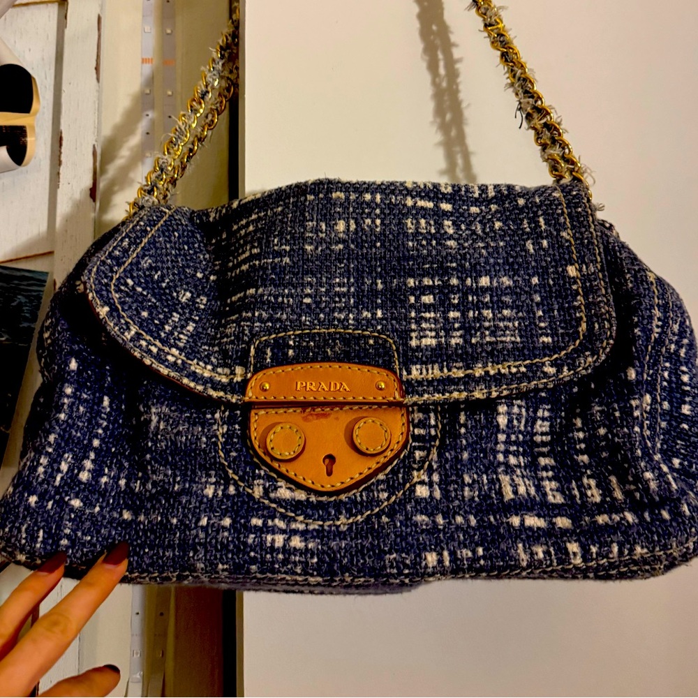 Authentic Prada tweed bag